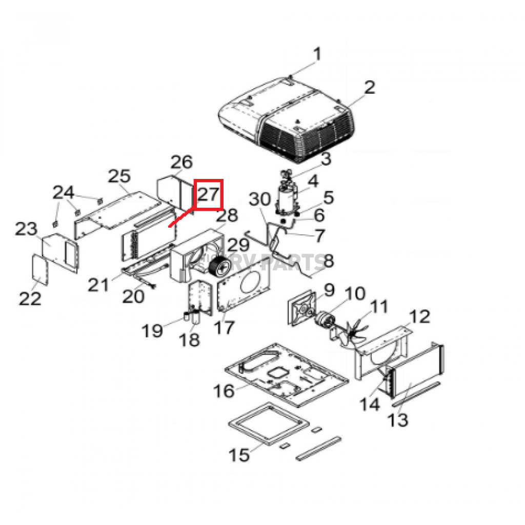 Coleman Air Conditioner Evaporator 14522101